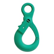 CAMPBELL CHAIN & FITTINGS 1/2" Cam-Alloy® Eye Self Locking Hook, Grade 100, Painted Green 5648895