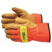 KINCO Leather Palm Gloves, Orange, XL, PR 1918 XLG