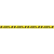 Zoro Select Safety Warning Tape, Roll, 3In W, 60 ft. L 9WLE0