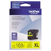 BROTHER Cartridge, Hi-Yield, Yellow BRTLC103Y