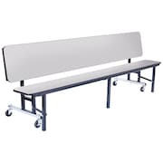 NATIONAL PUBLIC SEATING Convertible Bench Table , 29" (Table); 28" (Bench) W 96" L CBG96-MDPEPC-GYGY