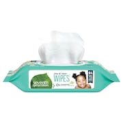 Seventh Generation Baby Wipes, Unscented, White, PK12 34208
