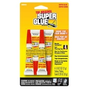 Super Glue Instant Adhesive, Original Series, Clear, 0.07 oz, Tube 4 PK SGH24J-48