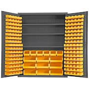 DURHAM MFG Extra-Heavy Duty Bin Cabinet, 60 in W, 78 in H, 24" D, 185 Bins SSC-185-3S-NL-95