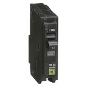 Square D Miniature Circuit Breaker, 15 A, 120/240V AC, 1 Pole, Plug In Mounting Style, QO Series QO115