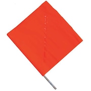 Zoro Select Handheld Warning Flag, Orange, 18x18In 1EKR8