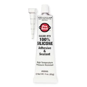 PRO SEAL Waterproof RTV Silicone Sealant, 3 oz, Clear, Temp Range -75 to 500 Degrees F 80066