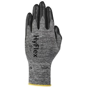 ANSELL Hyflex, Foam Nitrile Coated Gloves, Palm Coverage, Black, Abrasion Level 3, Medium (Size 8), 1 Pair 11-801