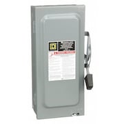 Square D Fusible Safety Switch, General Duty, 240V AC, 2PST, 60 A, NEMA 1 D222N