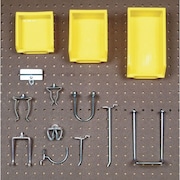 Triton Products 95 pc. Steel Pegboard Hook & Bin Assortment for 1/8 In. and 1/4 In. Pegboard (85 Asst Hooks & 10 Bins) 76995