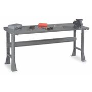 Tennsco Work Bench, Steel, 60" W, 33-1/2" Height, 2500 lb., Flared WB-1-3660S