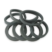 Zoro Select 1 to 1-3/8 " Dia., Rubber, Gray/Rubber Finish, Rubber Washer Assortment 1PNW3