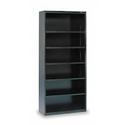 Tennsco 6-Shelf Stationary Bookcase, 78"x34-1/2" Black B-78BK