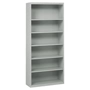 Tennsco 6-Shelf Stationary Bookcase, 78"x34-1/2" Light Gray B-78LG