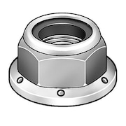 Zoro Select Nylon Insert Lock Nut, #10-32, Steel, Grade A, Zinc Plated, 1/8 in Ht, 100 PK 4CAN9