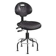 BEVCO Polyurethane Task Chair, 24" to 29", No Arms, Black 7601-BLK