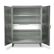 STRONG HOLD 12 ga. Stainless Steel Storage Cabinet, 48 in W, 66 in H, Stationary 45-243SS