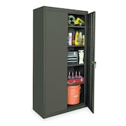 Zoro Select Stationary Storage Cabinet, 24 Gauge Steel, 71 in H x 36 in W x 18 in D, Gray 1UEZ4