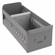 ZORO SELECT Drawer Storage Bin, Gray, Steel, 5 1/2 in W x 4 1/2 in H BX-512