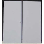 CECO Security Double Doors, LHR, 84 in H, 60 in W, 1 3/4 in Thick, 18-gauge steel, Type: 3 CHMDD 50 70-LHR-CYL-ST