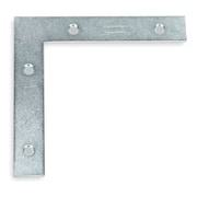 Zoro Select Flat Corner Brace, Steel, 7/8 In W 1WDK9