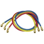 Yellow Jacket Manifold Hose Set, 60 In, Red, Yellow, Blue 21985