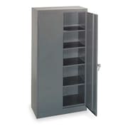 Tennsco 24 ga. ga. Steel Storage Cabinet, 36 in W, 72 in H, Stationary 1470 GRAY
