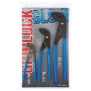 Channellock 3 Piece Griplock Plastic Grip Tongue and Groove Plier Set Dipped Handle GLS-3