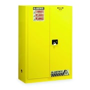 Justrite Sure-Grip EX Flammable Safety Cabinet, 45 gal., Yellow 894500