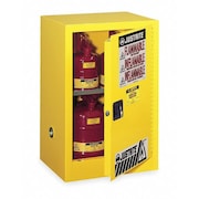Justrite Sure-Grip EX Flammable Safety Cabinet, 12 gal., Yellow 891200
