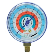 Imperial Gauge, 2-1/2 In Dia, Low Side, Blue, 500 psi 422-CB