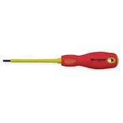Westward Insulated Slotted Screwdriver 5/32 in Round 1YXK1