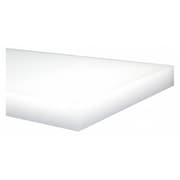 Zoro Select Off-White HDPE Sheet Stock 48" L x 24" W x 0.500" Thick 1ZAR4
