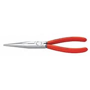 Knipex 8 in Needle Nose Plier, Side Cutter Plastic Coated Handle 26 11 200