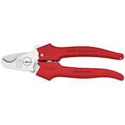 Knipex Cable Shears, 6-11/16 In L, 3 AWG, Red 95 05 165
