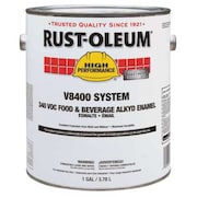 Rust-Oleum Food/Beverage Grade Enamel Paint, Glossy, AlkydBase, High Gloss Dairy White, 1 gal 259158