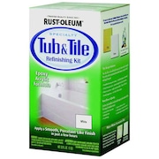 Rust-Oleum Tub and Tile Refinishing Kit, White, Glossy, 1 qt, 70 to 110 sq ft/gal 384165