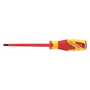 GEDORE Insulated Screwdriver, Phillips 3"x10-2/3" Phillips #3 VDE 2160 PH 3