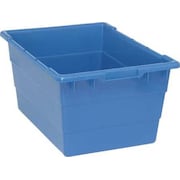 Quantum Storage Systems Cross Stacking Container, Blue, Polypropylene, 23 3/4 in L, 17 1/4 in W, 12 in H TUB2417-12BL