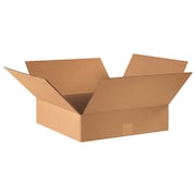 Zoro Select Flat Corrugated Boxes, 16" x 16" x 4", Kraft, 25/Bundle 11R393