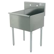 Advance Tabco 27 1/2 in W x 24 in L x 39 in H, Floor, Stainless Steel, Utility Sink 4-41-24