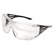 EDGE EYEWEAR Safety Glasses, OTG Clear Polycarbonate Lens, Scratch-Resistant XF111-L