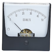 Zoro Select Analog Panel Meter, DC Voltage, 0-50 DC V 12G441