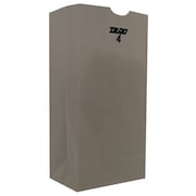 ZORO SELECT Grocery Bag Flat Bottom 4# White, Pk500 51004