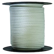 ZORO SELECT Rope, Nylon, Braided, 1/4 In. dia., 500 ft L 12U275