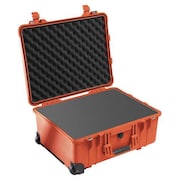 PELICAN Orange Protective Case, 22.07"L x 17.92"W x 10.42"D 1560-000-150