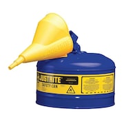 Justrite 2-1/2 gal. Blue Steel Type I Safety Can for Kerosene 7125310