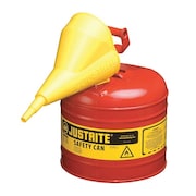 Justrite 2 gal. Red Steel Type I Safety Can for Flammables 7120110
