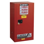 JUSTRITE Flammable Cabinet, 20 gal., Red 891511