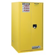 JUSTRITE Flammable Cabinet, 96 Gal., Yellow 896030